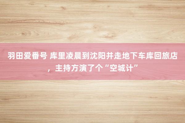 羽田爱番号 库里凌晨到沈阳并走地下车库回旅店，主持方演了个“空城计”