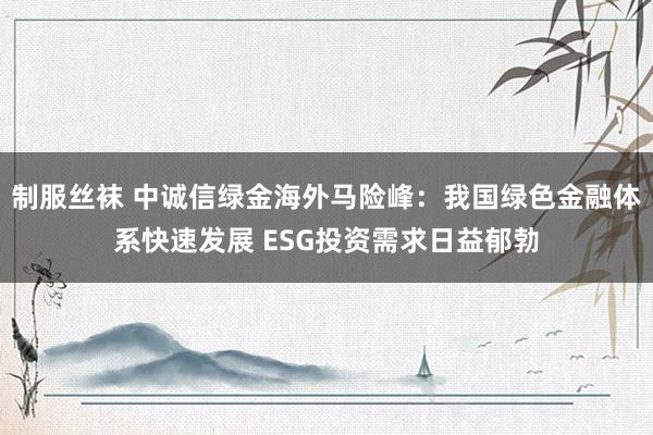 制服丝袜 中诚信绿金海外马险峰：我国绿色金融体系快速发展 ESG投资需求日益郁勃