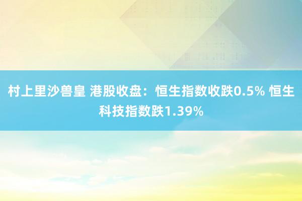 村上里沙兽皇 港股收盘：恒生指数收跌0.5% 恒生科技指数跌1.39%