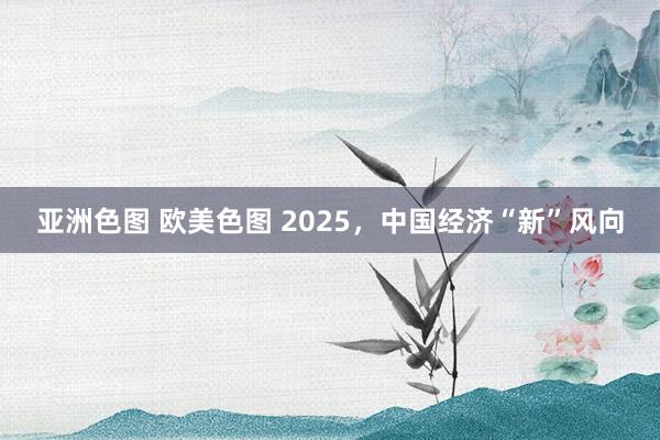 亚洲色图 欧美色图 2025，中国经济“新”风向
