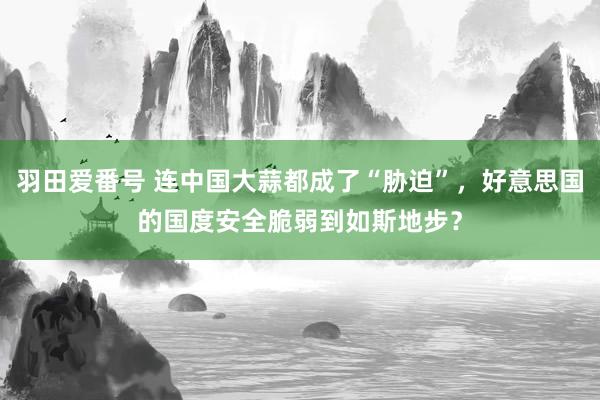 羽田爱番号 连中国大蒜都成了“胁迫”，好意思国的国度安全脆弱到如斯地步？