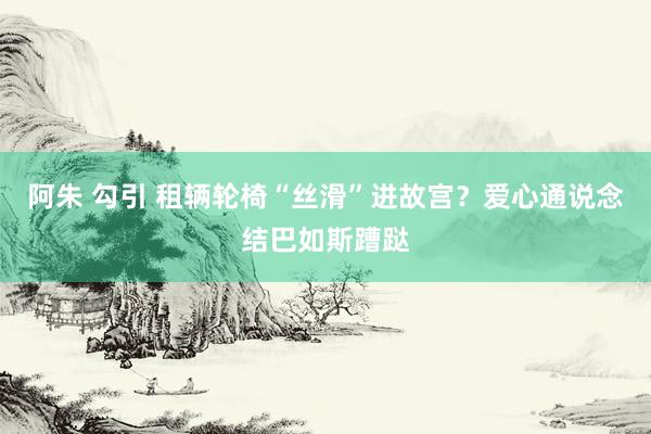 阿朱 勾引 租辆轮椅“丝滑”进故宫？爱心通说念结巴如斯蹧跶