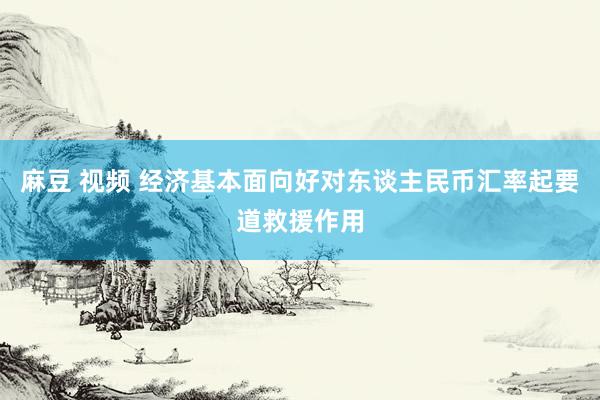 麻豆 视频 经济基本面向好对东谈主民币汇率起要道救援作用