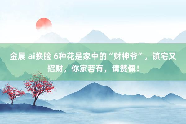 金晨 ai换脸 6种花是家中的“财神爷”，镇宅又招财，你家若有，请赞佩！