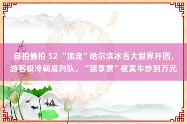 自拍偷拍 52 “顶流”哈尔滨冰雪大世界开园，游客极冷朝晨列队，“臻享票”被黄牛炒到万元
