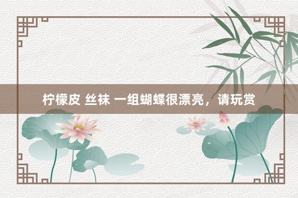 柠檬皮 丝袜 一组蝴蝶很漂亮，请玩赏