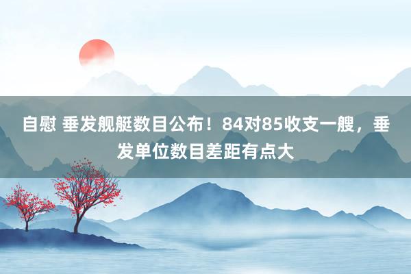 自慰 垂发舰艇数目公布！84对85收支一艘，垂发单位数目差距有点大
