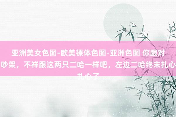 亚洲美女色图-欧美裸体色图-亚洲色图 你跟对象吵架，不祥跟这两只二哈一样吧，左边二哈终末扎心了