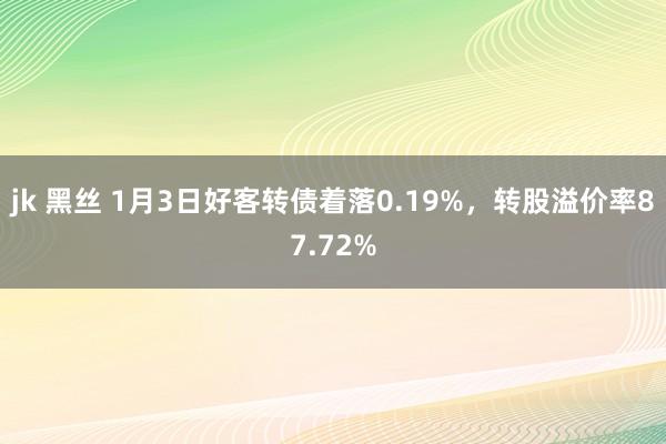 jk 黑丝 1月3日好客转债着落0.19%，转股溢价率87.72%