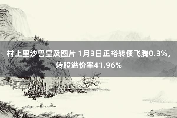 村上里沙兽皇及图片 1月3日正裕转债飞腾0.3%，转股溢价率41.96%