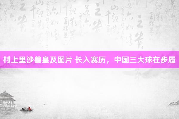 村上里沙兽皇及图片 长入赛历，中国三大球在步履