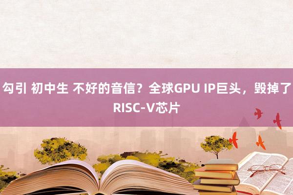 勾引 初中生 不好的音信？全球GPU IP巨头，毁掉了RISC-V芯片