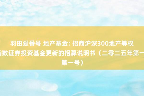 羽田爱番号 地产基金: 招商沪深300地产等权重指数证券投资基金更新的招募说明书(二零二五年第一号)