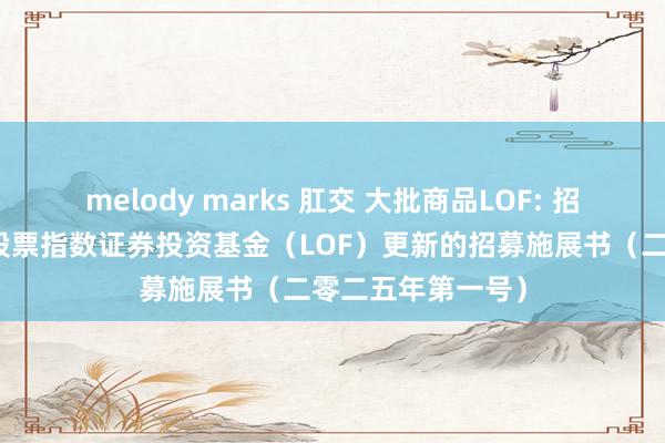melody marks 肛交 大批商品LOF: 招商中证大批商品股票指数证券投资基金（LOF）更新的招募施展书（二零二五年第一号）