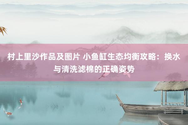 村上里沙作品及图片 小鱼缸生态均衡攻略：换水与清洗滤棉的正确姿势