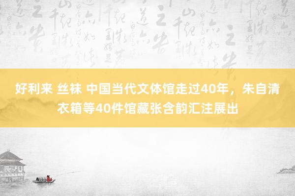 好利来 丝袜 中国当代文体馆走过40年，朱自清衣箱等40件馆藏张含韵汇注展出