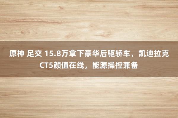 原神 足交 15.8万拿下豪华后驱轿车，凯迪拉克CT5颜值在线，能源操控兼备
