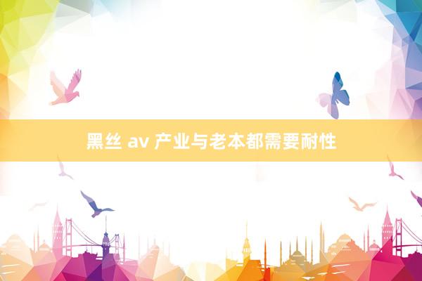 黑丝 av 产业与老本都需要耐性