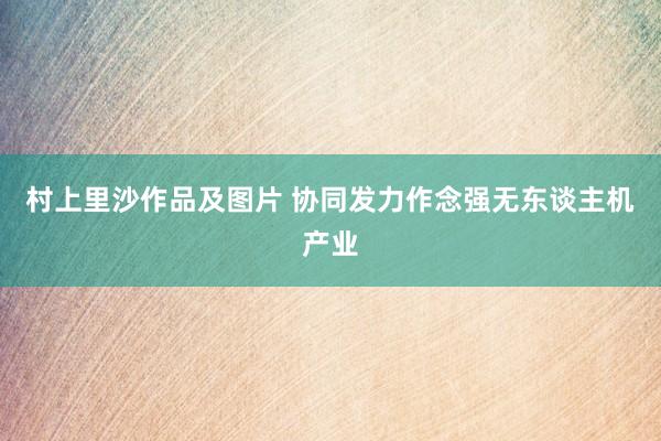 村上里沙作品及图片 协同发力作念强无东谈主机产业