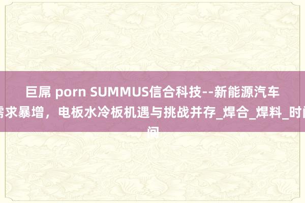 巨屌 porn SUMMUS信合科技--新能源汽车需求暴增，电板水冷板机遇与挑战并存_焊合_焊料_时间