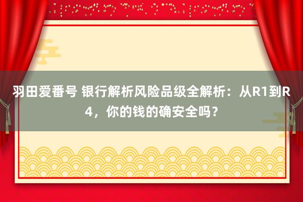 羽田爱番号 银行解析风险品级全解析：从R1到R4，你的钱的确安全吗？