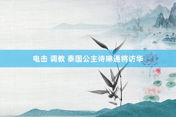 电击 调教 泰国公主诗琳通将访华