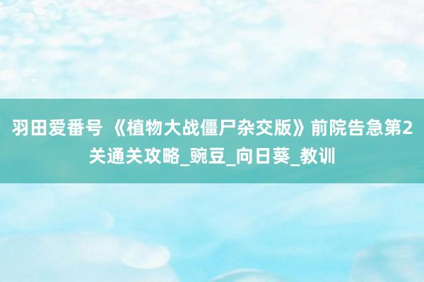 羽田爱番号 《植物大战僵尸杂交版》前院告急第2关通关攻略_豌豆_向日葵_教训