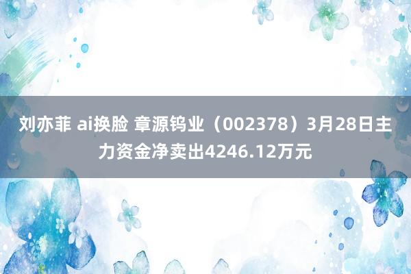 刘亦菲 ai换脸 章源钨业（002378）3月28日主力资金净卖出4246.12万元