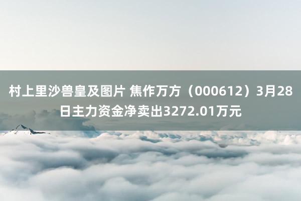 村上里沙兽皇及图片 焦作万方（000612）3月28日主力资金净卖出3272.01万元