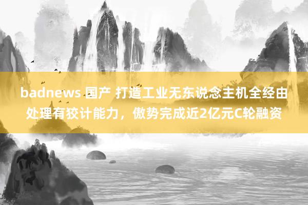 badnews 国产 打造工业无东说念主机全经由处理有狡计能力，傲势完成近2亿元C轮融资