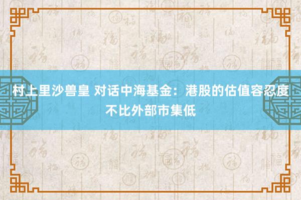 村上里沙兽皇 对话中海基金：港股的估值容忍度不比外部市集低