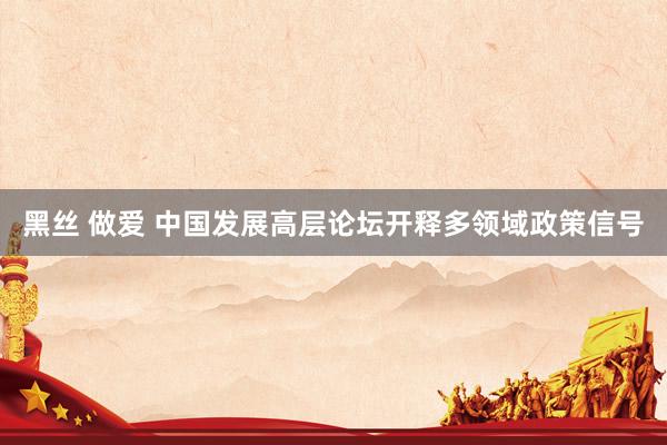 黑丝 做爱 中国发展高层论坛开释多领域政策信号