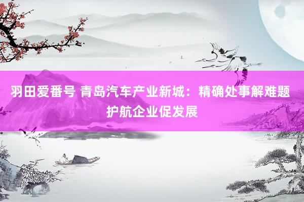 羽田爱番号 青岛汽车产业新城：精确处事解难题 护航企业促发展