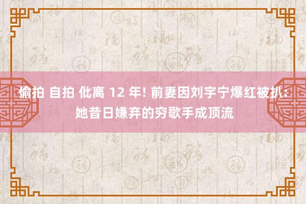 偷拍 自拍 仳离 12 年! 前妻因刘宇宁爆红被扒: 她昔日嫌弃的穷歌手成顶流